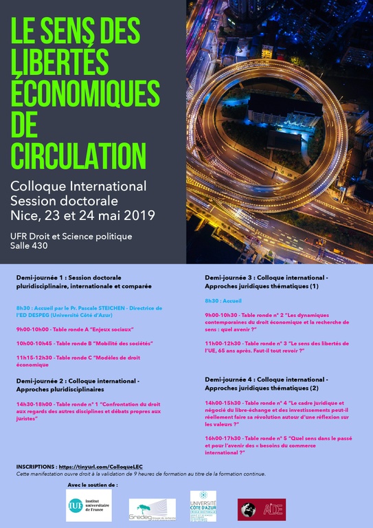 Affiche Colloque Le sens des libertés économiques